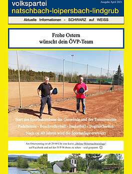 Titelseite Parteizeitung April 2021