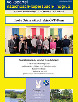Titelseite Parteizeitung April 2022