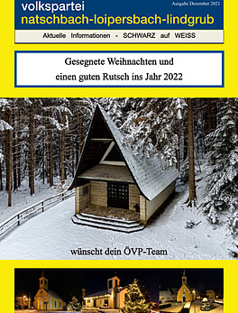 Titelseite Parteizeitung Dezember 2021