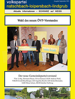 Titelseite Parteizeitung September 2021